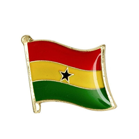 Ghana National Flag Lapel Pin / Ghana Flag Lapel clothes / Ghana country flag Badge / national flag Brooch / Ghana enamel pins