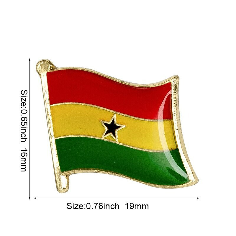Ghana National Flag Lapel Pin / Ghana Flag Lapel Clothes / Ghana Country Flag Badge / National Flag Brooch / Ghana Enamel Pins