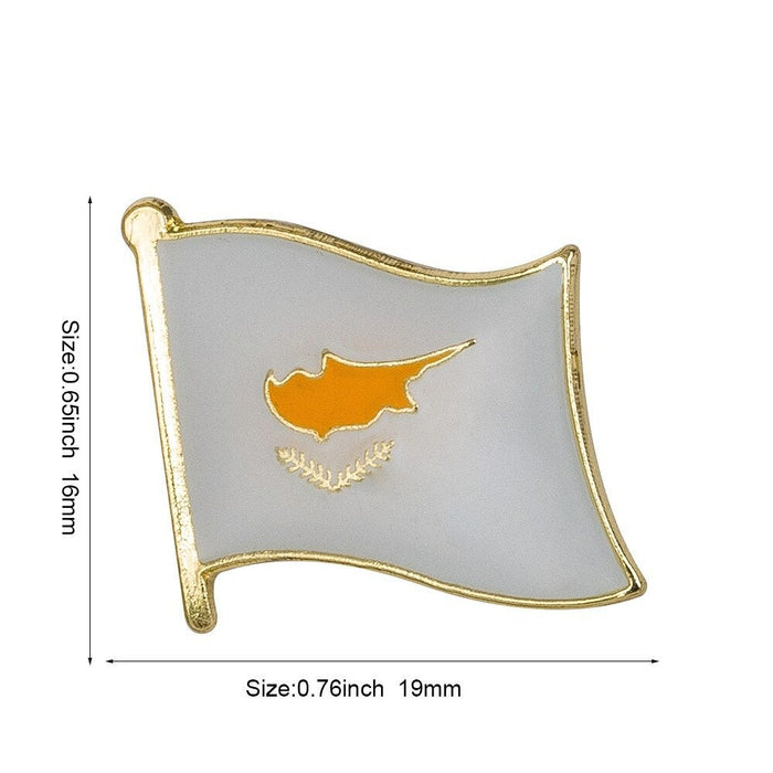 Cyprus National Flag Lapel Pin / Cyprus Flag Lapel Clothes / Cyprus Country Flag Badge / National Flag Brooch / Cyprus Enamel Pins