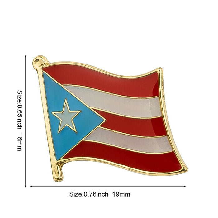 Puerto Rico National Flag Lapel Pin / Puerto Rico Flag Lapel Clothes / Puerto Rico Country Flag Badge / National Flag Brooch / Enamel Pins