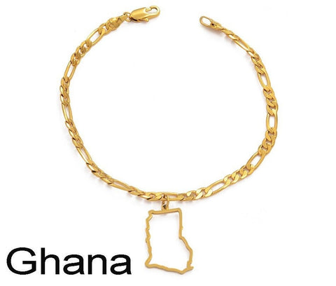Ghana 18K Gold Plated Anklets / Ghana Jewelry / Ghana Ankle Bracelets / Ghana Gift