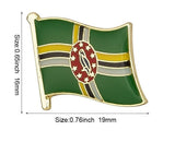 Dominica National Flag Lapel Pin / Dominica Flag Lapel Clothes / Dominica Country Flag Badge / National Flag Brooch / Dominica Enamel Pins