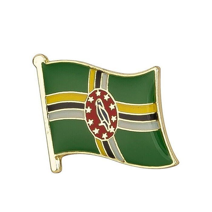 Dominica National Flag Lapel Pin / Dominica Flag Lapel Clothes / Dominica Country Flag Badge / National Flag Brooch / Dominica Enamel Pins