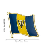 Barbados National Flag Lapel Pin / Barbados Flag Lapel Clothes / Barbados Country Flag Badge / National Flag Brooch / Barbados Enamel Pins