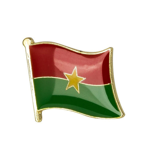 Burkina Faso National Flag Lapel Pin / Burkina Faso Flag Lapel Clothes / Burkina Faso Country Badge / National Flag Brooch / Enamel Pins