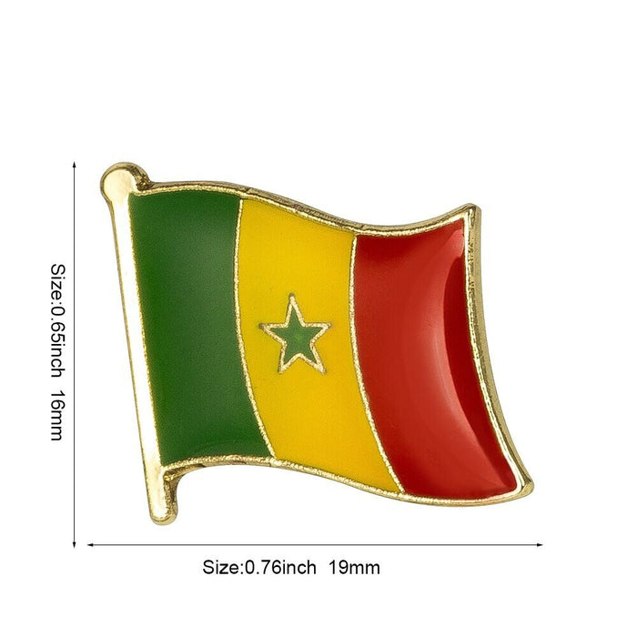 Senegal National Flag Lapel Pin / Senegal Flag Lapel Clothes / Senegal Country Flag Badge / National Flag Brooch / Senegal Enamel Pins