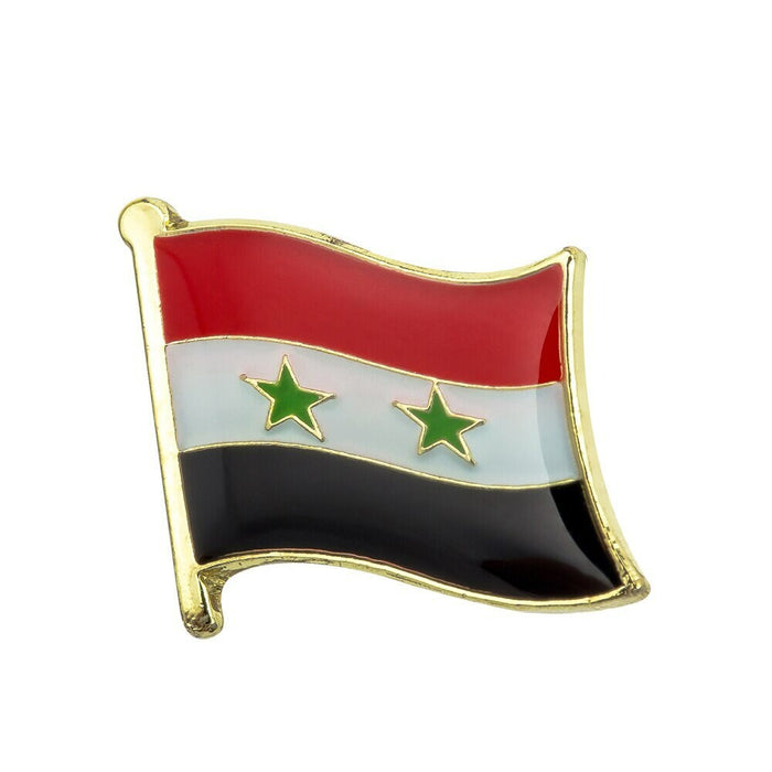 Syria National Flag Lapel Pin / Syria Flag Lapel Clothes / Syria Country Flag Badge / National Flag Brooch / Syria Enamel Pins