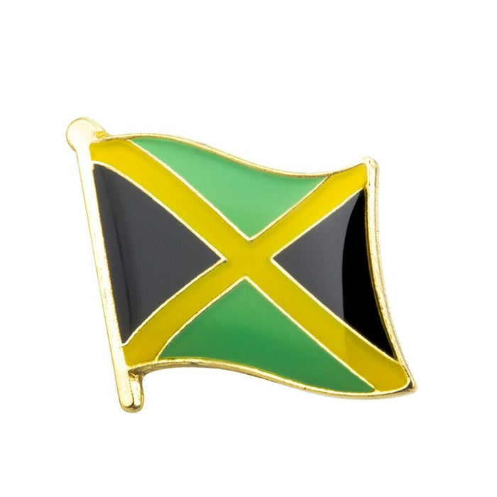 Jamaica National Flag Lapel Pin / Jamaica Flag Lapel Clothes / Jamaica Country Flag Badge / National Flag Brooch / Jamaica Enamel Pins