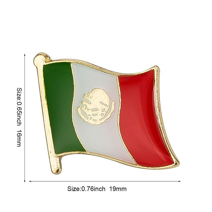 Mexico National Flag Lapel Pin / Mexico Flag Lapel Clothes / Mexico Country Flag Badge / National Flag Brooch / Mexico Enamel Pins