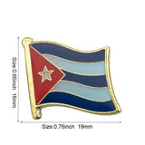 Cuba National Flag Lapel Pin / Cuba Flag Lapel Clothes / Cuba Country Flag Badge / National Flag Brooch / Cuba Enamel Pins