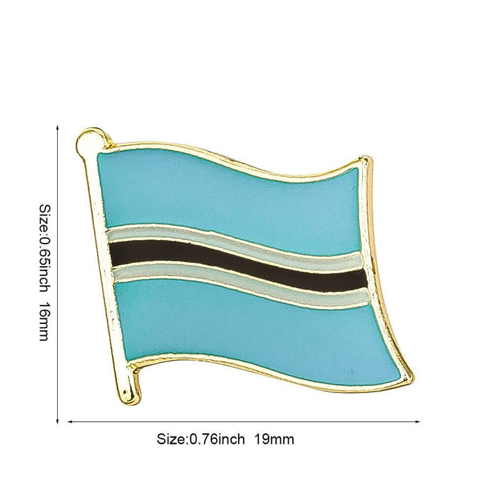 Botswana National Flag Lapel Pin / Botswana Flag Lapel Clothes / Botswana Country Flag Badge / National Flag Brooch / Botswana Enamel Pins