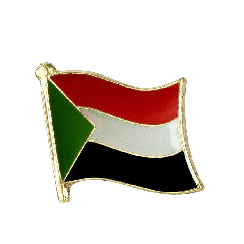 Sudan National Flag Lapel Pin / Sudan Flag Lapel Clothes / Sudan Country Flag Badge / National Flag Brooch / Sudan Enamel Pins