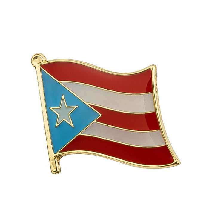 Puerto Rico National Flag Lapel Pin / Puerto Rico Flag Lapel Clothes / Puerto Rico Country Flag Badge / National Flag Brooch / Enamel Pins