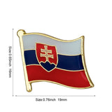Slovakia National Flag Lapel Pin / Slovakia Flag Lapel Clothes / Slovakia Country Flag Badge / National Flag Brooch / Slovakia Enamel Pins