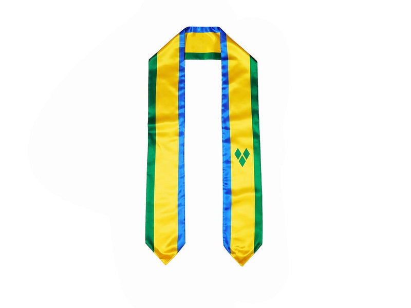 St Vincent Flag Graduation Stole, St Vincent Flag Graduation Sash, St Vincent Graduation Stole, Vincentians Flag Graduation Stole