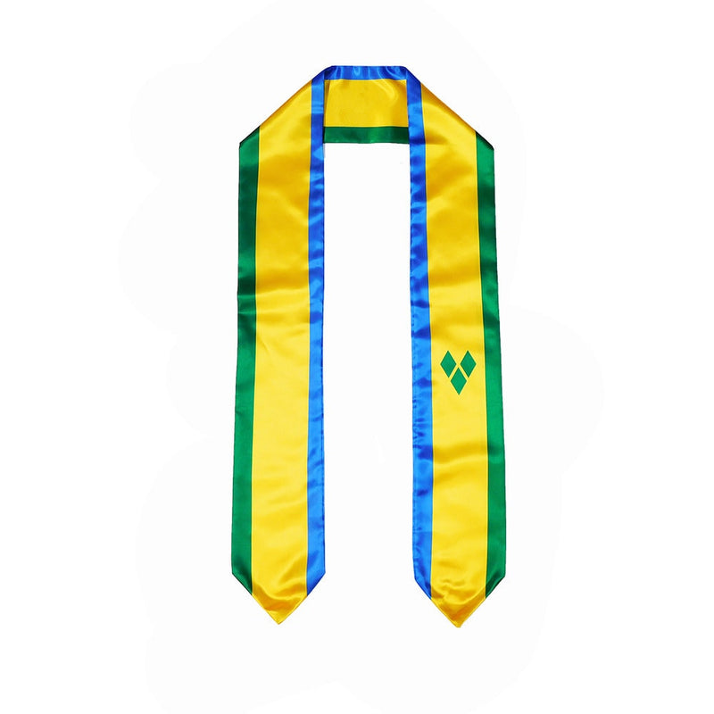 St Vincent Flag Graduation Stole, St Vincent Flag Graduation Sash, St Vincent Graduation Stole, Vincentians Flag Graduation Stole