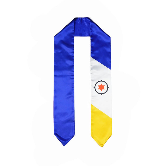 Bonaire Flag Graduation Stole, Bonaire Flag Graduation Sash, Bonaire Graduation Stole, Bonaire Flag Graduation Stole