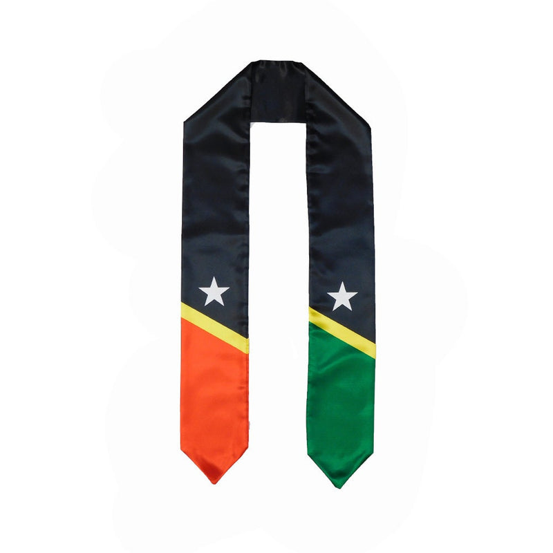 St Kitts Flag Graduation Stole, St Kitts Flag Graduation Sash, St Kitts Graduation Stole, Kittitians Flag Graduation Stole
