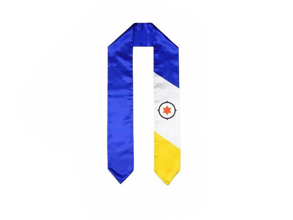 Bonaire Flag Graduation Stole, Bonaire Flag Graduation Sash, Bonaire Graduation Stole, Bonaire Flag Graduation Stole