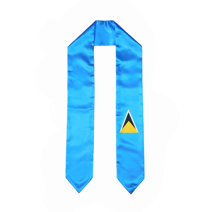 St Lucia Flag Graduation Stole, St Lucia Flag Graduation Sash, St Lucia Graduation Stole, St Lucian Flag Graduation Stole