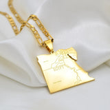 Egypt 18K Gold Plated Necklace / Egypt Jewelry / Egypt Pendant / Egypt Gift