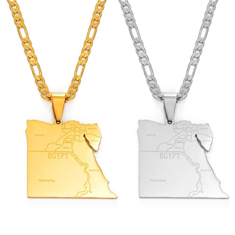 Egypt 18K Gold Plated Necklace / Egypt Jewelry / Egypt Pendant / Egypt Gift