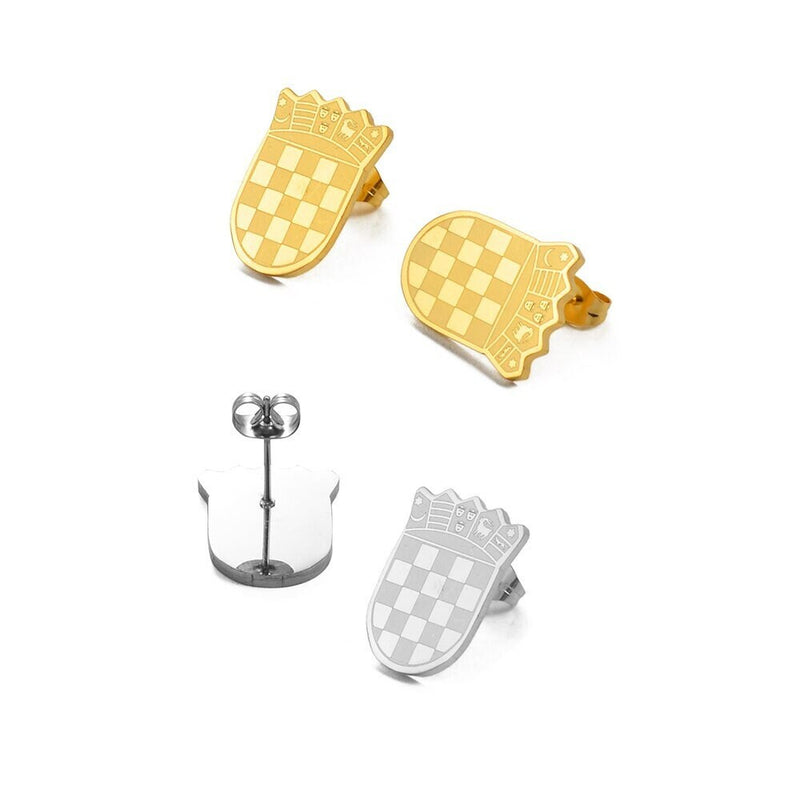 18K Gold Plated Croatia Map Earrings, Croatia Necklace, Croatia Flag, Croatia Jewelry, Croatia Pendant, Croatia Gifts, Croatia Earrings