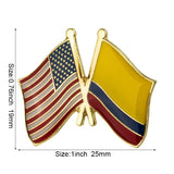 U.S.A Colombia Flag Lapel Pin / U.S.A Colombia Flag Lapel clothes / Country flag Badge / American flag Brooch / United Sates enamel pin