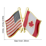 U.S.A Canada Flag Lapel Pin / U.S.A Canada Flag Lapel clothes / Country flag Badge / American flag Brooch / United Sates enamel pin