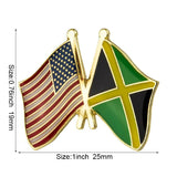 U.S.A Jamaica Flag Lapel Pin / U.S Jamaica Flag Lapel clothes / Country flag Badge / American flag Brooch / United Sates enamel pin