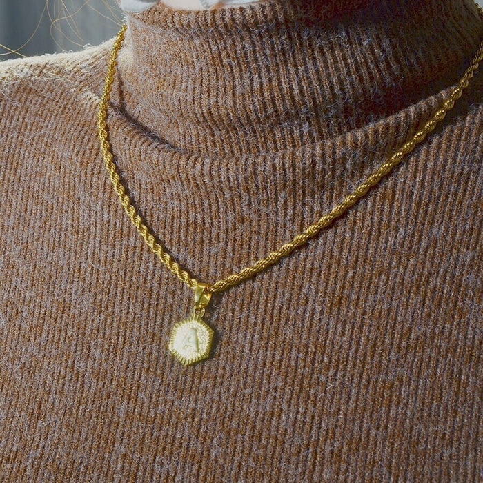 18K Gold Plated A-Z Initials Necklace / A-Z Letters Necklace / A-Z Letters Jewelry / Alphabet Necklace / Name Initial Necklace For Women