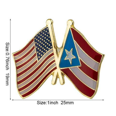 Puerto Rican American Lapel Pin, Puerto Rico America Lapel Pin, Puerto Rican Graduation Lapel Pin, Puerto Rico Flag
