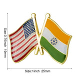 U.S.A India Flag Lapel Pin / U.S.A India Flag Lapel clothes / country flag Badge / American national flag Brooch / United Sates enamel pin