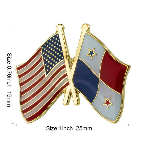 U.S.A. Panama Flag Lapel Pin / U.S.A. Panama Flag Lapel Clothes / Country Flag Badge / American Flag Brooch / United Sates Enamel Pin