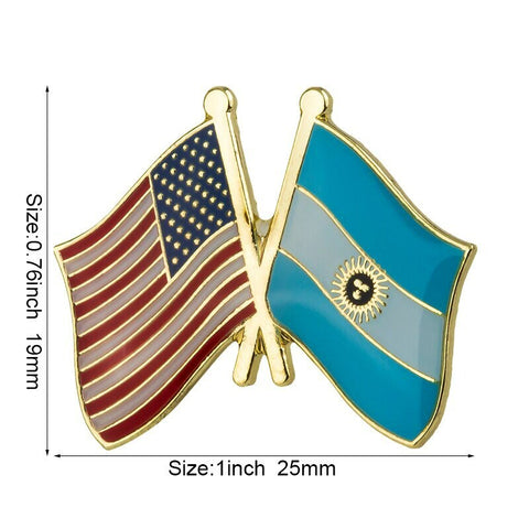 U.S.A. Israel Flag Lapel Pin / U.S. Israel Flag Lapel Clothes / Country Flag Badge / American Flag Brooch / United Sates Enamel Pin