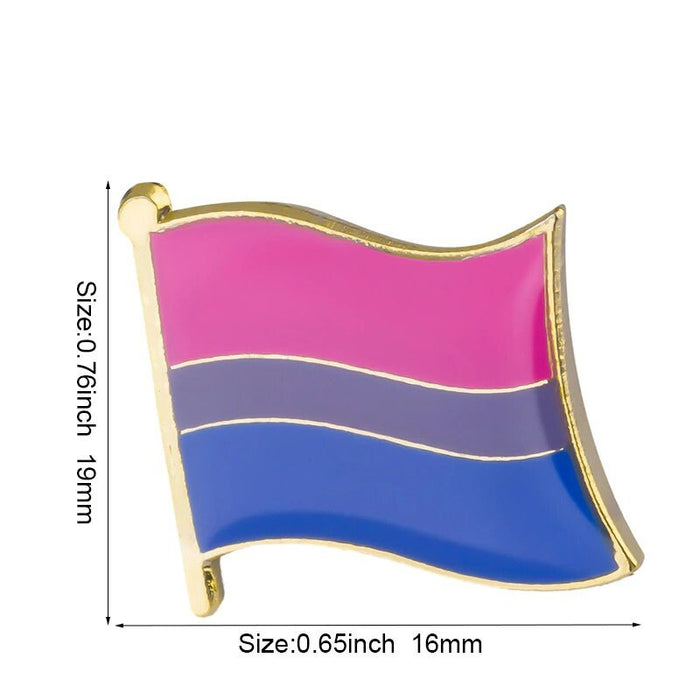 Bisexual Pride Flag Lapel Pin | LGBTQ+ Transgender Gender Fluid Aromantic Genderqueer Pansexual Asexual Nonbinary Lesbian Polyamorous