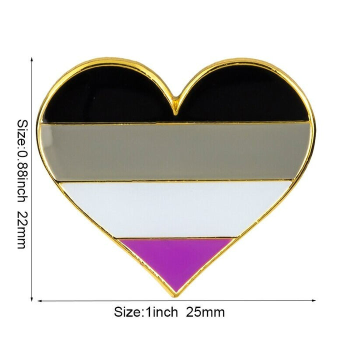 Demisexual Lapel Pin / LGBTQIA Transgender Gender Fluid Aromantic Genderqueer Pansexual Bisexual Asexual Lesbian Polyamorous Nonbinary Pride