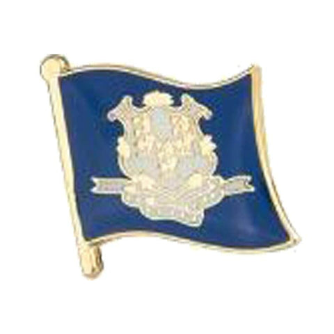 Connecticut State Flag Lapel Pin / Usa Connecticut Flag Clothes Brooch / Enamel Pins / Connecticut Flag Badge / Connecticut Pin