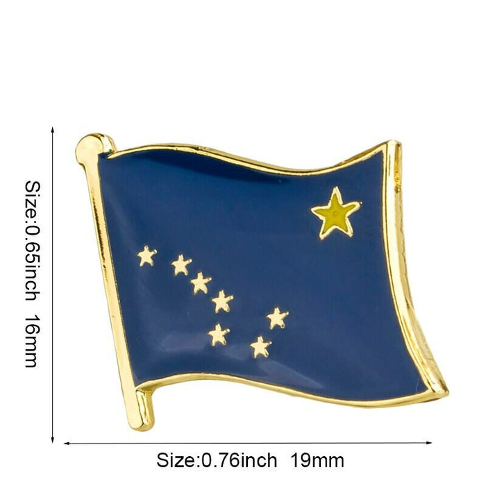 Alaska State Flag Lapel Pin / Usa Alaska Flag Clothes Brooch / Enamel Pins / Alaska Flag Badge / Alaska Pin