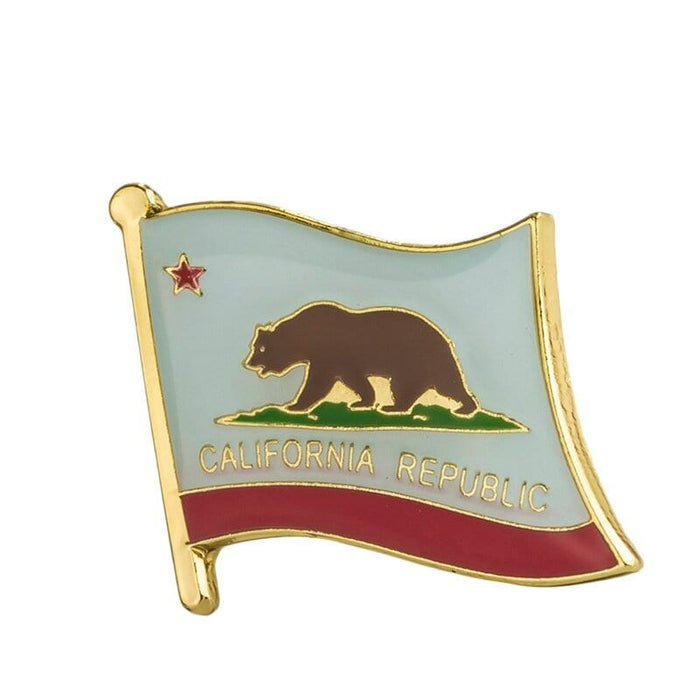 California State Flag Lapel Pin / Usa California Flag Clothes Brooch / Enamel Pins / California Flag Badge / California Pin