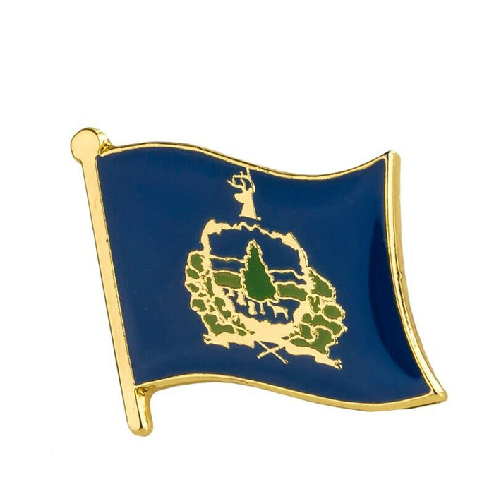 Vermont State Flag Lapel Pin / USA Vermont Flag Clothes Brooch / Enamel Pins / Vermont Flag Badge / Vermont Pin