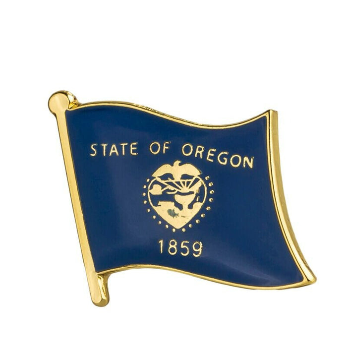 Oregon State Flag Lapel Pin / Usa Oregon Flag Clothes Brooch / Enamel Pins / Oregon Flag Badge / Oregon Pin