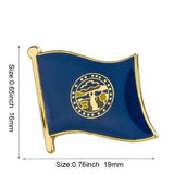 Nebraska State Flag Lapel Pin / Usa Nebraska Flag Clothes Brooch / Enamel Pins / Nebraska Flag Badge / Nebraska Pin