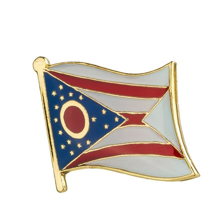 Ohio State Flag Lapel Pin / Usa Ohio Flag Clothes Brooch / Enamel Pins / Ohio Flag Badge / Ohio Pin