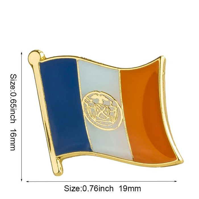 New York State Flag Lapel Pin / Usa New York Flag Clothes Brooch / Enamel Pins / New York Flag Badge / New York Pin