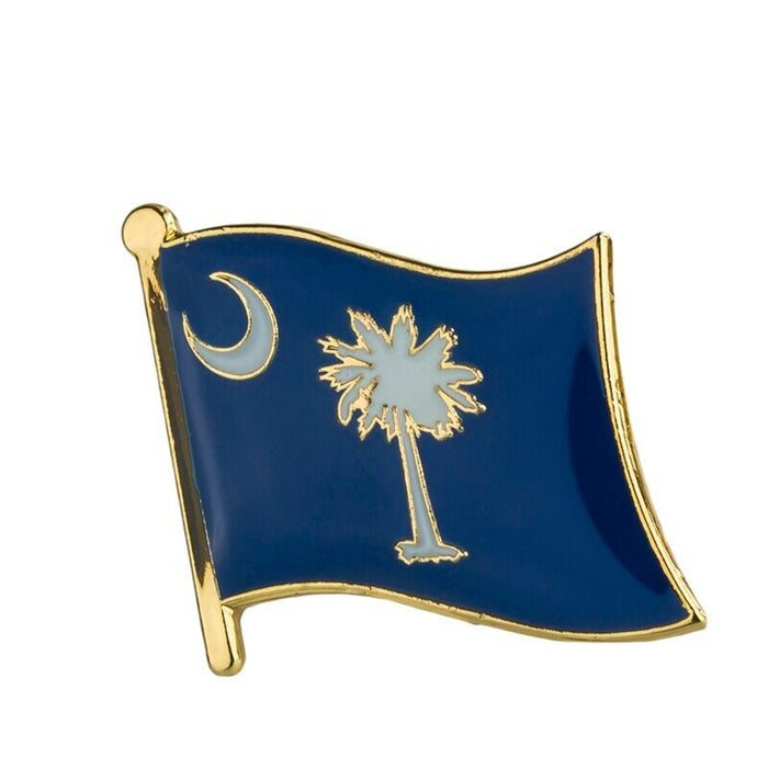 South Carolina State Flag Lapel Pin / Usa South Carolina Flag Clothes Brooch / Enamel Pins / South Carolina Flag Badge / South Carolina Pin