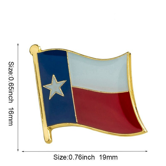 Texas State Flag Lapel Pin / Usa  Texas Flag Clothes Brooch / Enamel Pins /  Texas Flag Badge /  Texas Pin