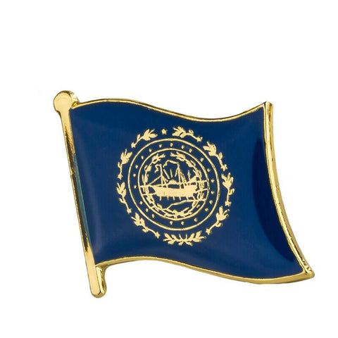 New Hampshire State flag lapel pin / USA  New Hampshire flag clothes brooch / enamel pins /  New Hampshire flag Badge /  New Hampshire pin