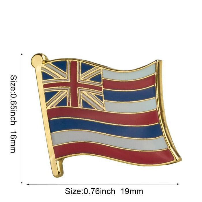 Hawaii State Flag Lapel Pin / Usa  Hawaii Flag Clothes Brooch / Enamel Pins /  Hawaii Flag Badge /  Hawaii Pin