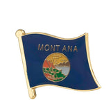 Montana State Flag Lapel Pin / Usa  Montana Flag Clothes Brooch / Enamel Pins /  Montana Flag Badge /  Montana Pin